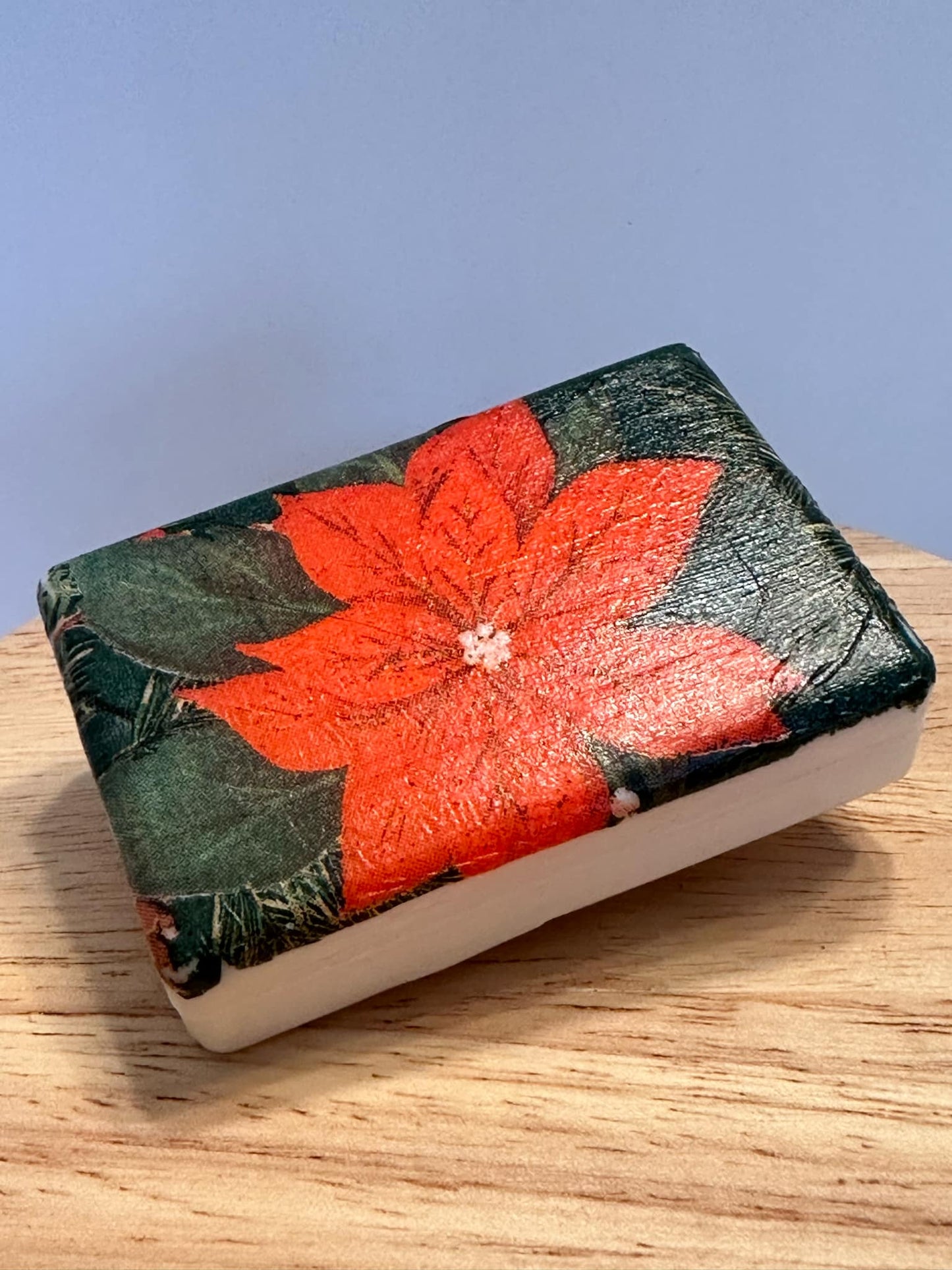 Poinsettia Flower Soap